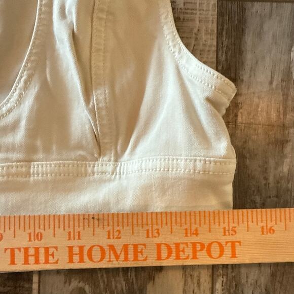 American Eagle Y2K Plunge Crop Vest Size Medium Button Closure Boho Festival - Picture 7 of 9